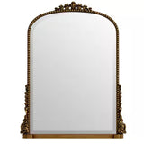 Antique Gold 24 in. W x 32 in. H Arched Modern Polyurethane Framed with Decoration Antique Vanity Mirror Wall Mirror