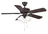 Glendale III 42 in. LED Indoor Oil Rubbed Bronze Ceiling Fan with Light and Pull Chains Included