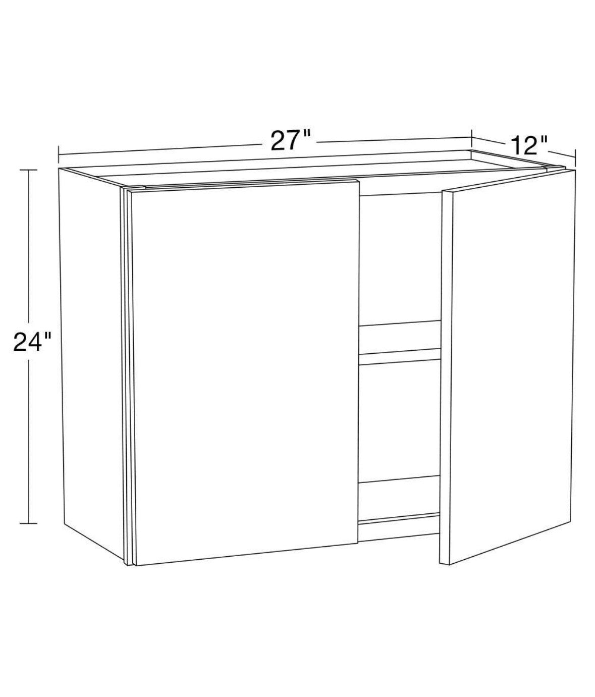 30 in. W x 12 in. D x 24 in. H Ready to Assemble Plywood Shaker Wall Bridge Kitchen Cabinet in Dove Gray