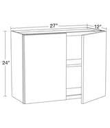 30 in. W x 12 in. D x 24 in. H Ready to Assemble Plywood Shaker Wall Bridge Kitchen Cabinet in Dove Gray