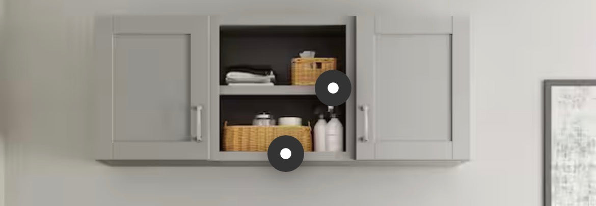 Vesuvius Gray Plywood Shaker Stock Ready to Assemble Wall Kitchen Laundry Cabinet w Soft Close 60 in. x 23 in. x 12 in.