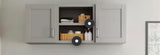 Vesuvius Gray Plywood Shaker Stock Ready to Assemble Wall Kitchen Laundry Cabinet w Soft Close 60 in. x 23 in. x 12 in.