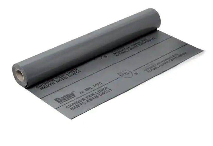 5 ft. x 40 ft. Gray PVC Shower Pan Liner Roll