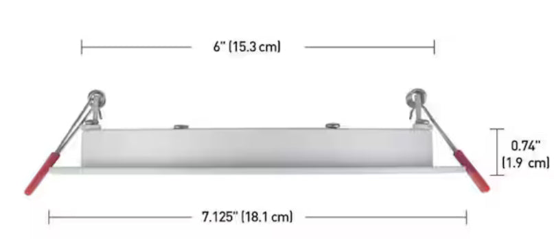 Premium Series 6 in. LED, 2-Level Lumen Select, Baffle Canless Recessed Light, Adjustable CCT