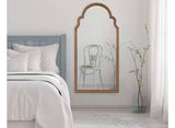 48.00 in. H x 24.00 in. W Hogan Farmhouse Arch Framed Rustic Brown Accent Wall Mirror