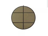 Timeless Home 42 in. W x 42 in. H x Contemporary Metal Framed Round Black Mirror