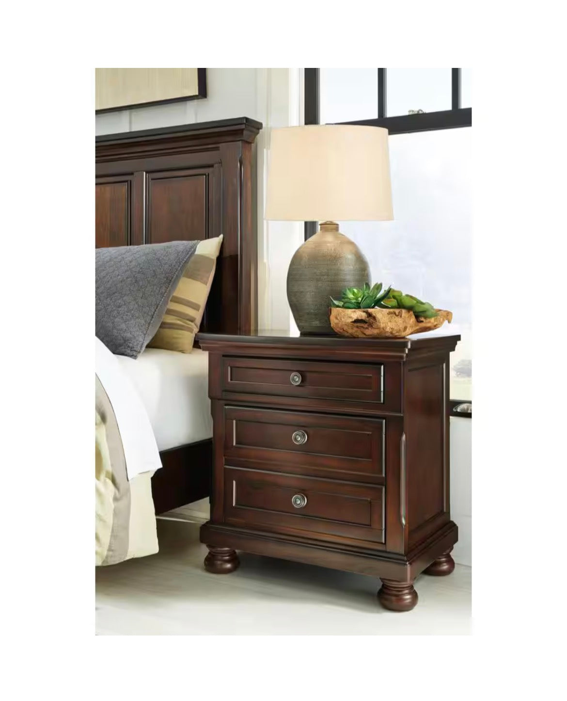 Porter Brown 2-Drawers 28.75 in. W Nightstand