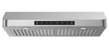 30 in. 600 CFM Ducted Under Cabinet Range Hood in Stainless Steel with 3-Venting Option, LCD Knob Control and LED Light