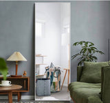 65 in. x 22 in. Classic Rectangle Aluminum Alloy Silver Framed Full-Length Mirror Floor Mirror