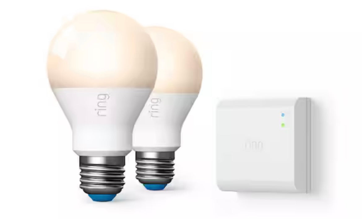 60-Watt Equivalent A19 LED Smart Light Bulb with Bridge (2-Pack)