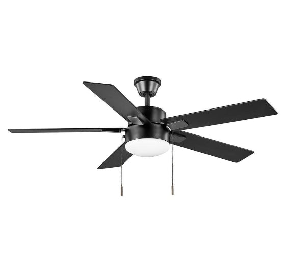 52 in. Corwin Indoor/Outdoor Matte Black LED Ceiling Fan with Light Kit