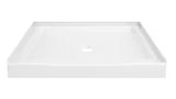 Classic 500 36 in. L x 36 in. W Alcove Shower Pan Base with Center Drain in High Gloss White