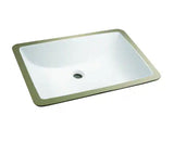 22 in. Undermount Rectangular Vitreous China Bathroom Sink in White