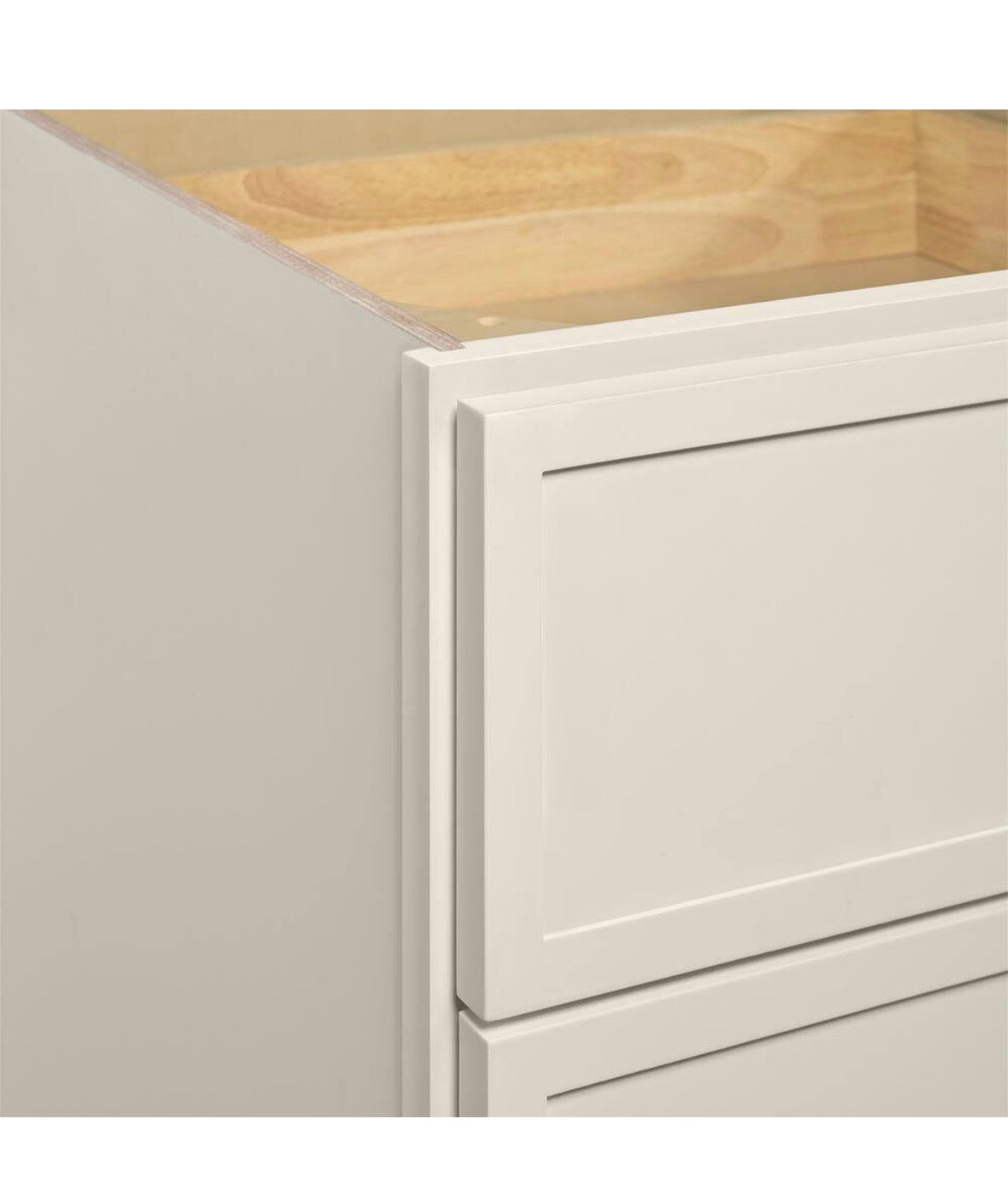 Leyton 24 in. Wx 24 in. Dx 34.5 in. H Ready to Assemble Plywood Slim Shaker Drawer Base Kitchen Cabinet in Antique White