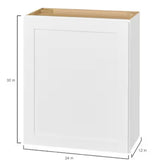 Avondale 24 in. W x 12 in. D x 30 in. H Ready to Assemble Plywood Shaker Wall Kitchen Cabinet in Alpine White