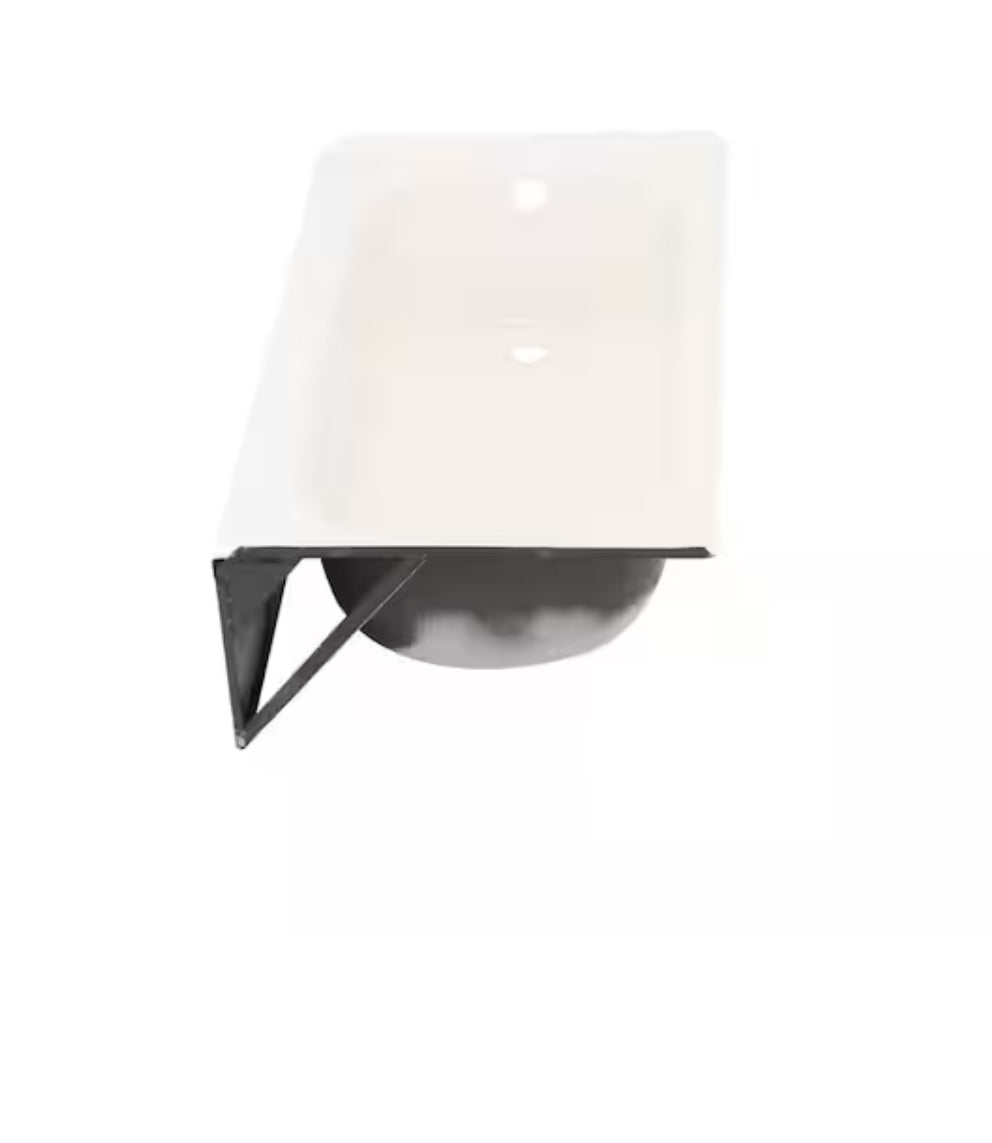 Kona 54 in. Left Drain Rectangular Alcove Soaking Bathtub in White