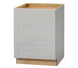 Avondale 24 in. W x 24 in. D x 34.5 in. H Ready to Assemble Plywood Shaker Drawer Base Kitchen Cabinet in Dove Gray