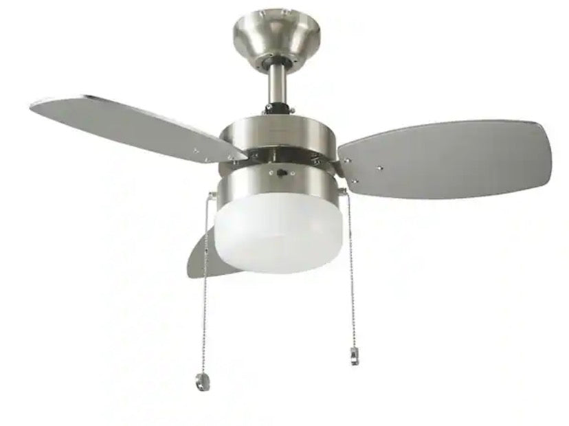 Triplicity 30 in. Indoor Brushed Nickel Ceiling Fan