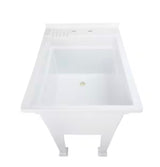 18 in. W x 24 in. D x 35 in. H Freestanding Laundry/Utility Sink in White