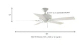 Barrow Island 52 in. Indoor/Outdoor Wet Rated White Ceiling fan