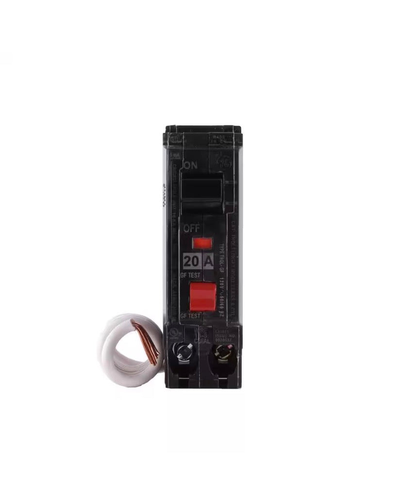 20 Amp 1-Pole Ground Fault Breaker with Self-Test