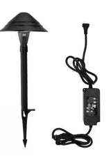 100 Lumen Low Voltage Black Plug-in Integrated LED Landscape Path Light Kit with Transformer and 10 ft. Power Cable