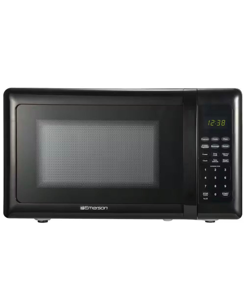 0.7 cu. ft. 700-Watt Compact Countertop Microwave Oven in Black