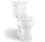 Power Flush 12 in. Rough In 2-Piece 1.28 GPF Single Flush Round Toilet in White, Seat Included