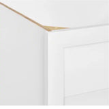 Leyton 30 in. W x 24 in. D x 34.5 in. H Ready to Assemble Plywood Slim Shaker Microwave Base Cabinet in Alpine White