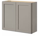 Avondale 33 in. W x 12 in. D x 30 in. H Ready to Assemble Plywood Shaker Wall Kitchen Cabinet in Dove Gray
