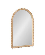 Beadbrook Natural 20 in. W x 30 in. H Arch Wood Framed Mirror