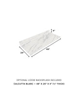4 ft. L x 25 in. D Engineered Composite Countertop in Calcutta Blanc with Satin Finish