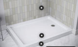 NTM-700-48WH-RH 48 in. x 36 in. Corner Acrylic Shower Pan Base in Matte White with Right Hand Drain, Drain Included
