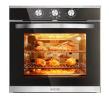 24 in. 2.83 cu. ft. single Electric Wall Oven with Convection and Manual Clean in Stainless Steel, Tempered Glass Door