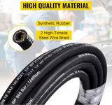 Hydraulic Hose 1/4 in. x 100 ft. Coiled Hydraulic Hose 5800 PSI, Rubber Hydraulic Hose, Hydraulic Oil Flexible Hose