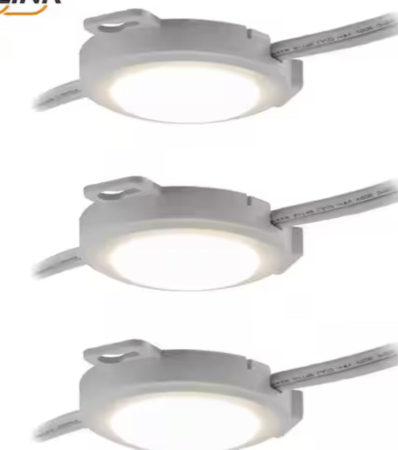 EZ Link Linkable Plug-in LED White Puck Light with High/Low Switch (3-Pack)