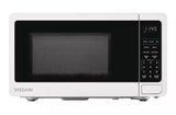 0.7 cu. ft. Electric 700-W Countertop Microwave in White with Turntable, 6-Heating Functions, and 2-Step Lock System