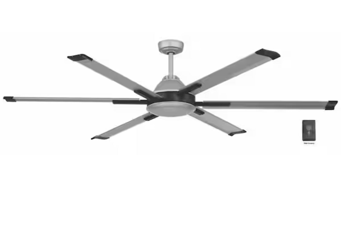 High Velocity 6 ft. Indoor/Outdoor Titanium Ceiling Fan with Wall Control Included