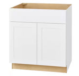 Avondale 33 in. W x 24 in. D x 34.5 in. H Ready to Assemble Plywood Shaker Sink Base Kitchen Cabinet in Alpine White