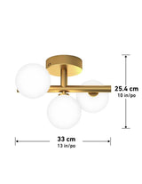 Bloom 13 in. 15 Watt Modern Gold Integrated LED 5 CCT Flush Mount Ceiling Light Fixture for Kitchen or Bedroom