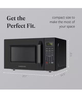1.1 Cu. Ft. 1000-Watt Compact Microwave Oven, Black