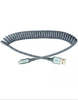 14 in. Chargesync USB-C Helix Cable in Grey
