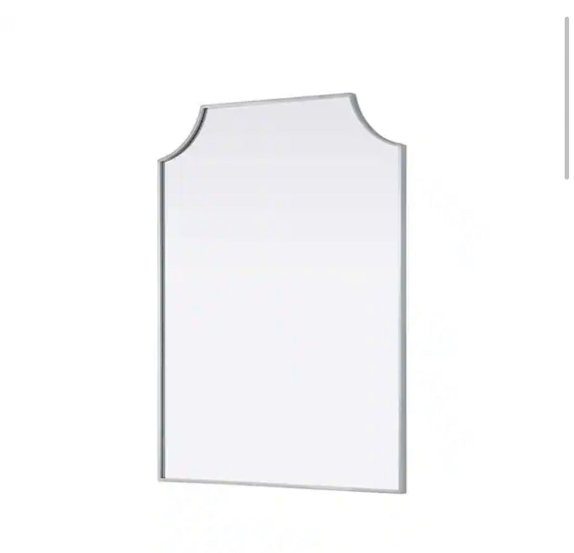 Silver 30 in. W x 42 in. H Rectangle Wall Mirror