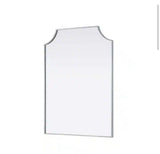 Silver 30 in. W x 42 in. H Rectangle Wall Mirror