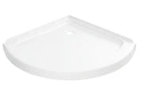 Classic 38 in. L x 38 in. W Corner Shower Pan Base with Corner Drain in White