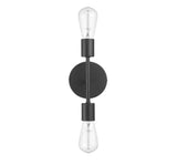 Stockport 2-Light Matte Black Wall Sconce