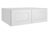 33-in. W x 24-in. D x 12-in. H in Shaker White Plywood Ready to Assemble Wall Bridge Kitchen Cabinet with 2 Doors