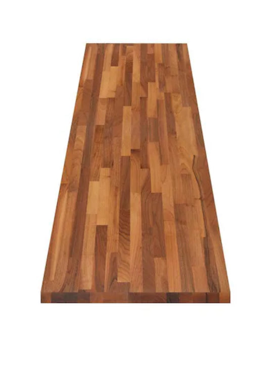 8 ft. L x 25 in. D Finished Engineered Walnut Butcher Block Countertop