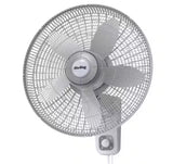 18 in. 3 Speed Oscillating Wall Mount Fan with Adjustable Head, Commerical Grade Speed, and Easy Assembly in Gray