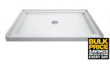 SlimLine 42 in.x 36 in. Single Threshold Alcove Shower Pan Base in White with Center Drain